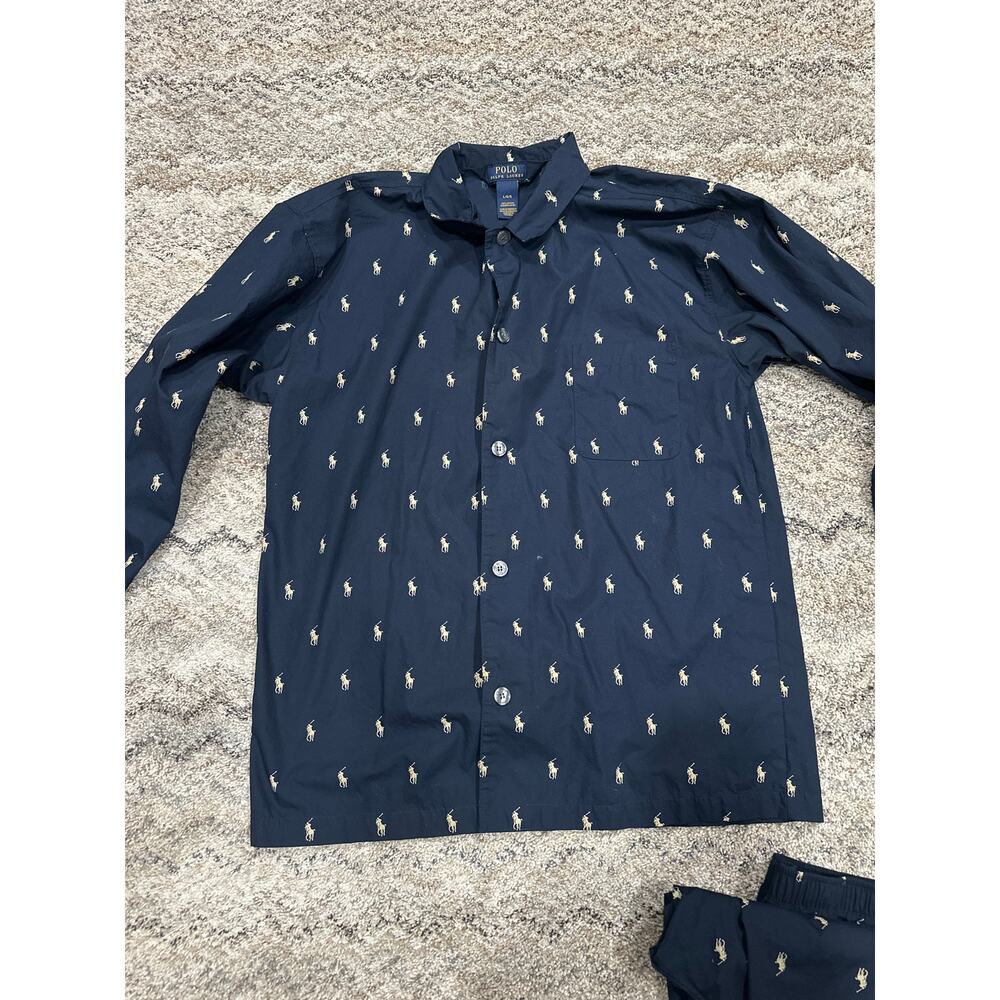 Polo Ralph Lauren Blue Pajamas With Logo Pattern Men’s Size L - Picture 5 of 11